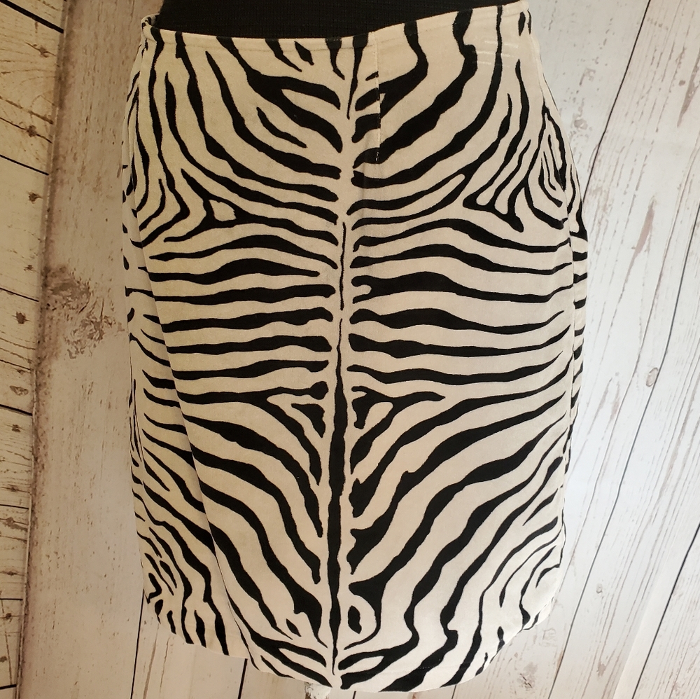 Cache Zebra Print Mini Skirt
